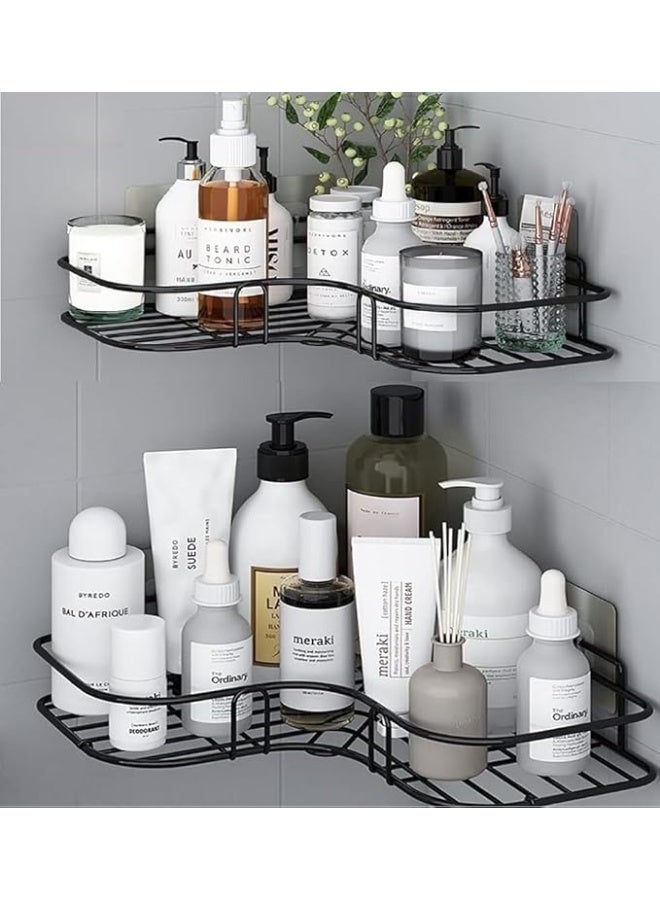 Single Corner Bathroom Shelf – Space‑Saving Metal Organizer, No Drilling - Image 2